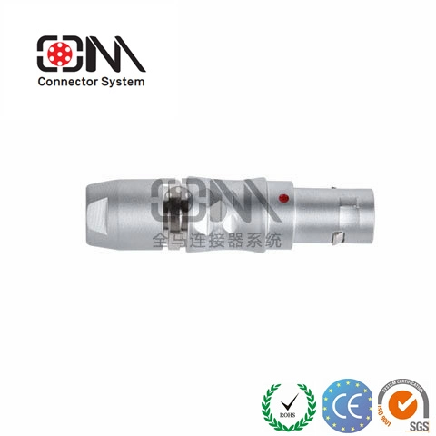 Qm K-Series Tgg Plug Waterproof Metal Push-Pull MRI Solar System Male Connector.