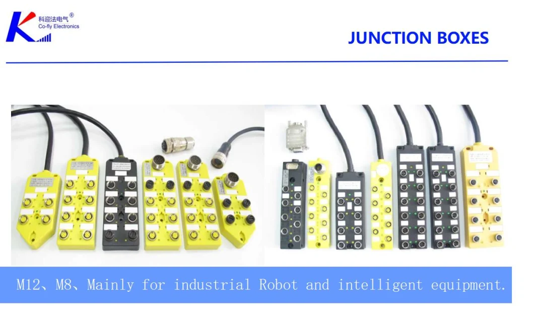 Industrial M12 Cable 4 Pins Female Back Mont Socket with RJ45 Adapter IP67 Waterproof Connector